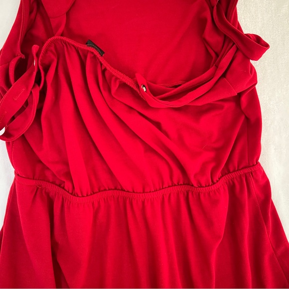 Lildy Red Maxi Spaghetti Strap Dress L/XL Tie Waist Dress - Picture 8 of 11